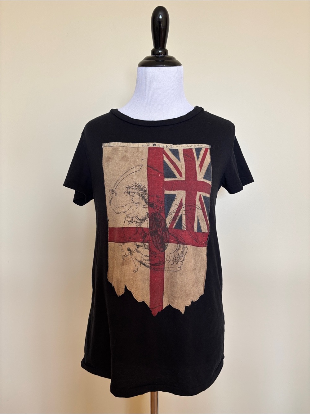Denim & Supply Ralph Lauren British Britannia Graphic Tee XS Black